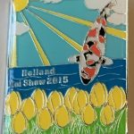 23rd Holland Koi Show 2015 yellow tulips silver outline