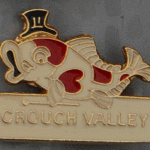Crouch Valley pin "Groucho" Kohaku with hat and cane, like Ojiya Koi Museum logo
