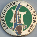 Gauteng Chapter Koi Show pin 2009. Judges (green background)