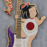 Osaka Citywalk - 2003 - Children's Day - Little Girl Standing on Purple Stratocaster Guitar