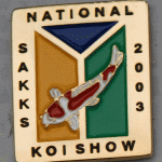 SAKKS NATIONAL Show pin 2003. Judges (blue triangle at top