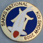 SAKKS NATIONAL Show pin 2008. Exhibitors (blue background)