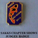 SAKKS Chapter Koi Show 2013 Judges pin (Hi Utsuri)