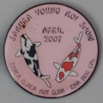 ZNA NorCal/Santa Clara Koi Club 2007 Koi Show pin-pink