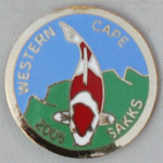 Western Cape Show pin 2005. Exhibitors (green mountain)