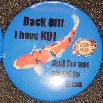 San Diego button Back Off I have Koi
