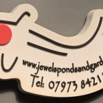 www.jewelspondsandgardens.co.uk Tancho keyring pin
