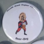 Beer Boy (AKA Bernie Woollands) button