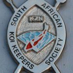 KZN CHAPTER PIN - Silver Zulu Shield with Kohaku over diamond