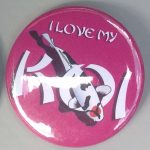 Button I Love My Koi Pink