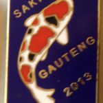 Gauteng Chapter Koi Show pin 2013. Entrants Blue (Sanke)