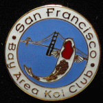 San Francisco Bay Area Koi Club - reject proof - light blue with white border
